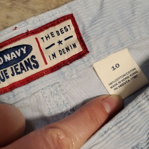 Old Navy Vintage Baby Blue Studded Corduroy Straight Leg Pants - Picture 5 of 9